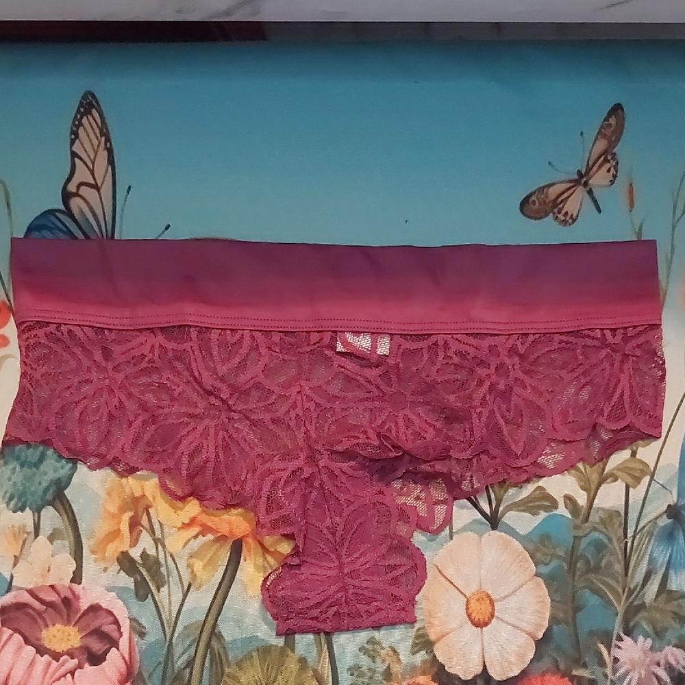 Violet Purple Pink Extra Lowrise Cheekster Lace Panties